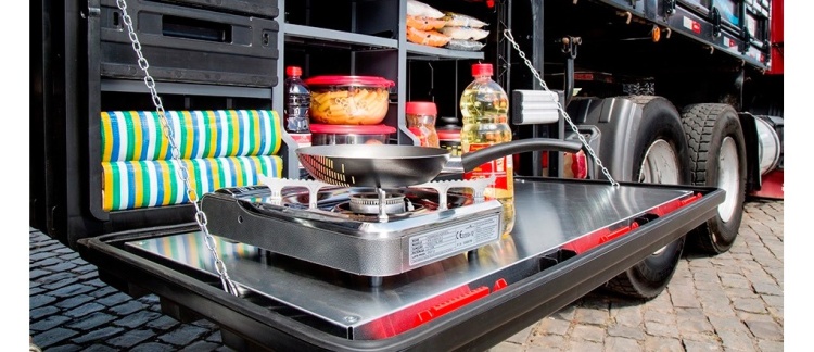 Caixa de cozinha e botij�o em ve�culos de carga: � permitido?